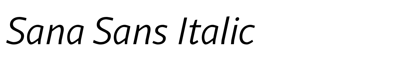 Sana Sans Italic